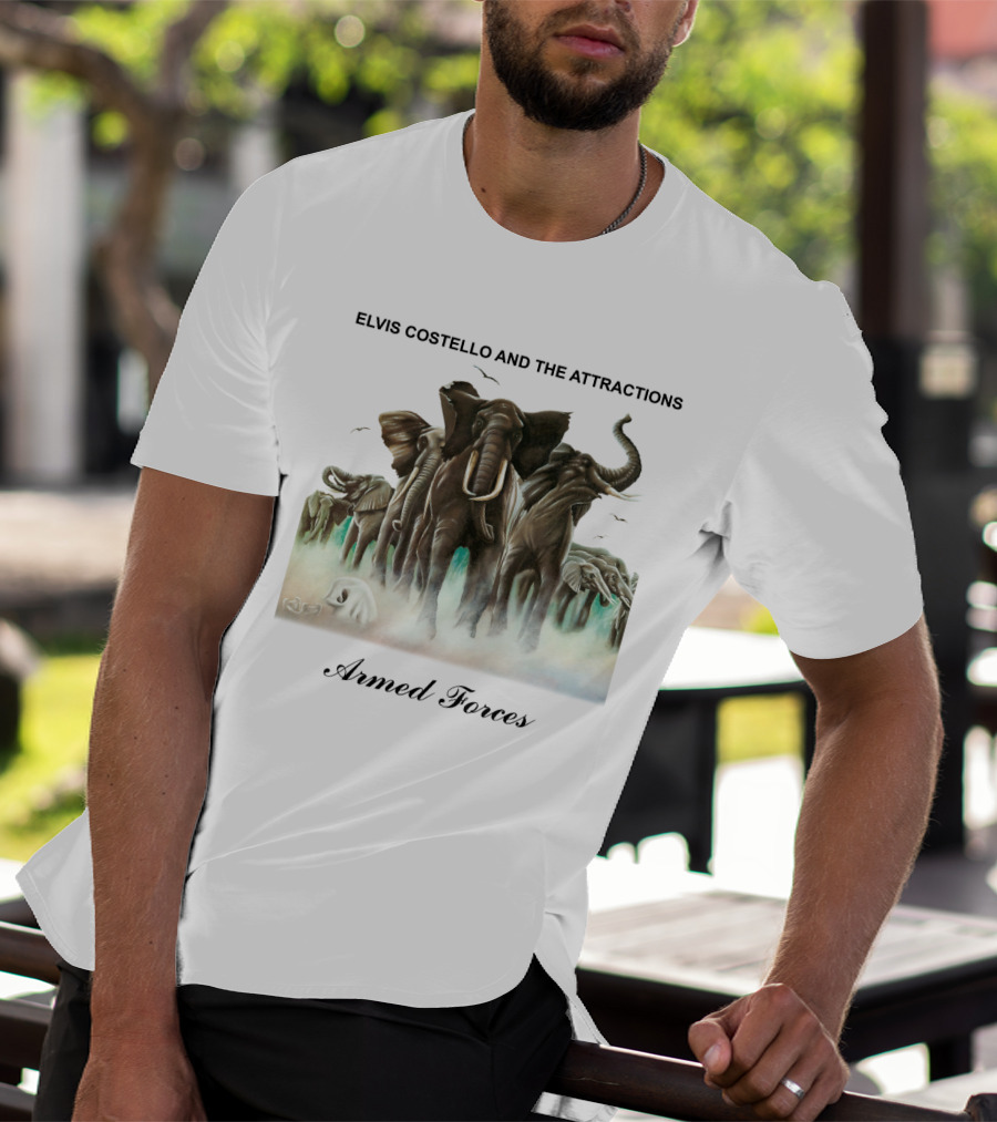 ELVIS COSTELLO AND THE ATTRACTIONS Armed Forces Elephants T-Shirt