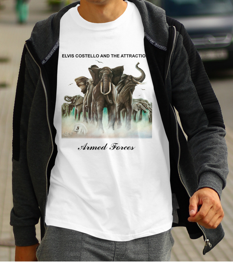 ELVIS COSTELLO AND THE ATTRACTIONS Armed Forces Elephants T-Shirt