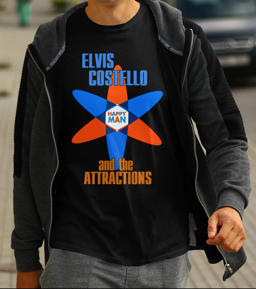 Elvis Costello And The Attractions Happy Man T-Shirt