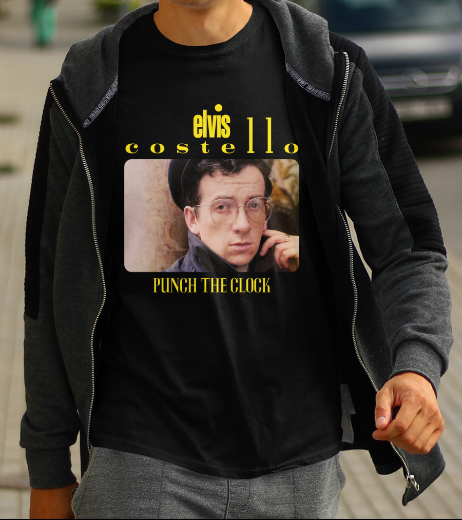 Elvis Costello Punch The Clock Vintage Album Cover T-Shirt