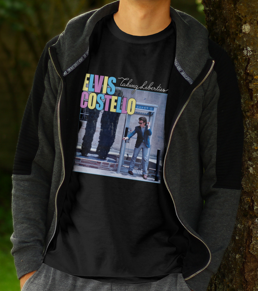 Elvis Costello Taking Liberties Vintage Phone Booth Scene T-Shirt