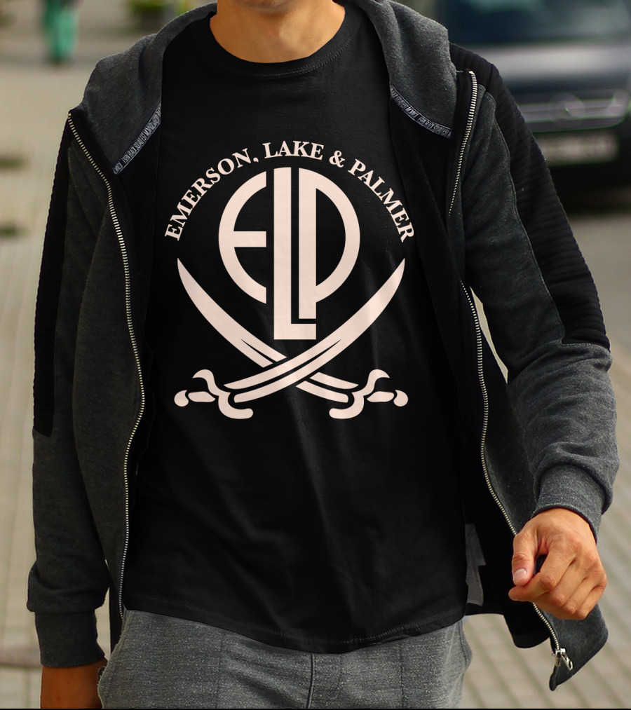 Emerson, Lake And Palmer ELP Logo With Crossed Swords T-Shirt