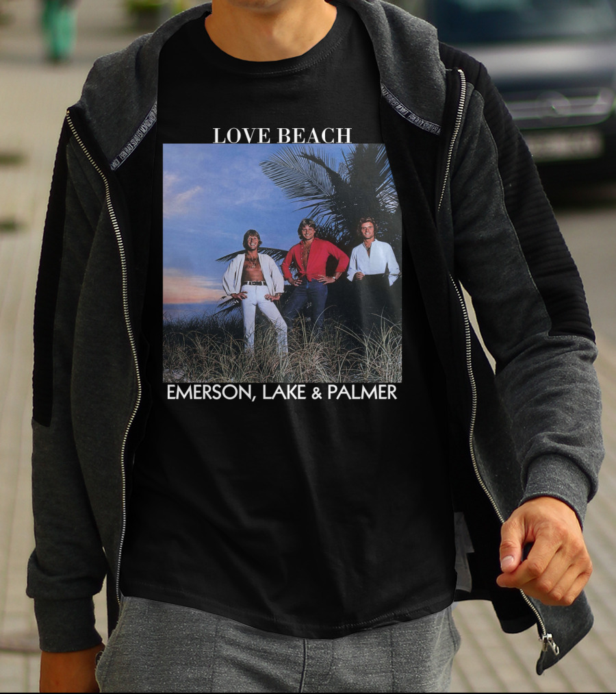 Love Beach Emerson Lake And Palmer Album Cover T-Shirt
