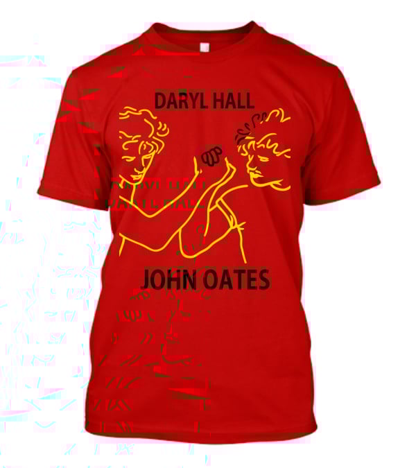 Daryl Hall And John Oates Neon Outline Duo T-Shirt