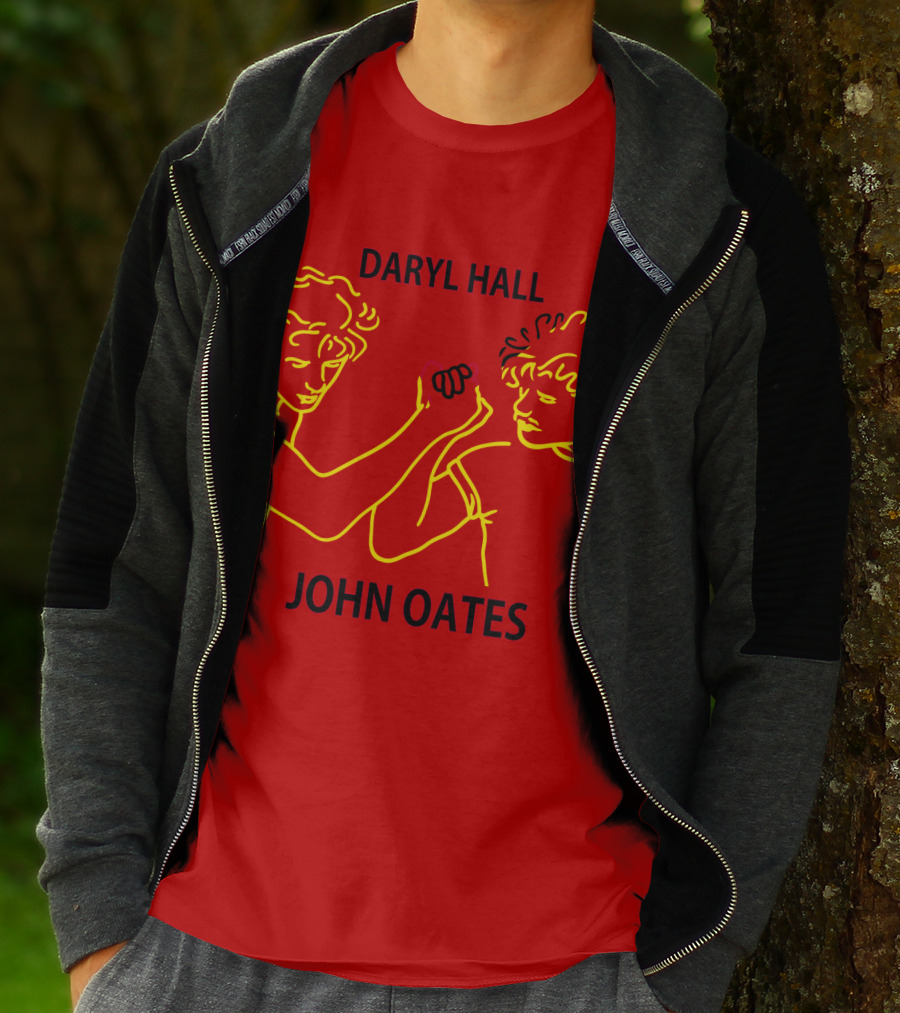 Daryl Hall And John Oates Neon Outline Duo T-Shirt
