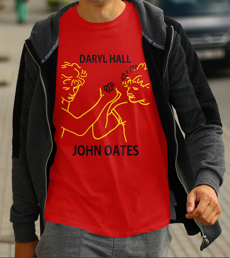 Daryl Hall And John Oates Neon Outline Duo T-Shirt
