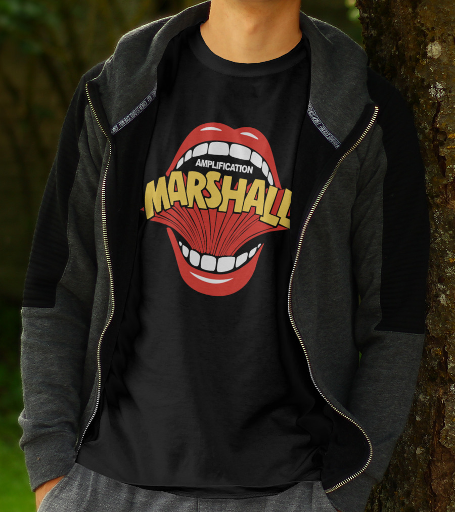 Marshall Amplification Mouth Graphic Vintage Style T-Shirt