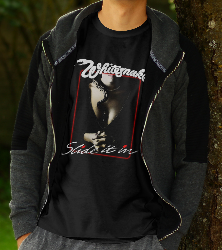 Whitesnake Slide It In Album Cover Artwork Featuring Snake And Woman T-Shirt