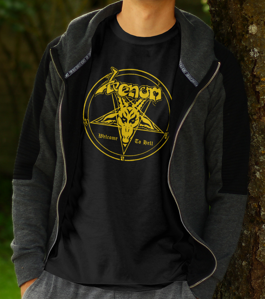 Venom Welcome To Hell Pentagram Goat T-Shirt