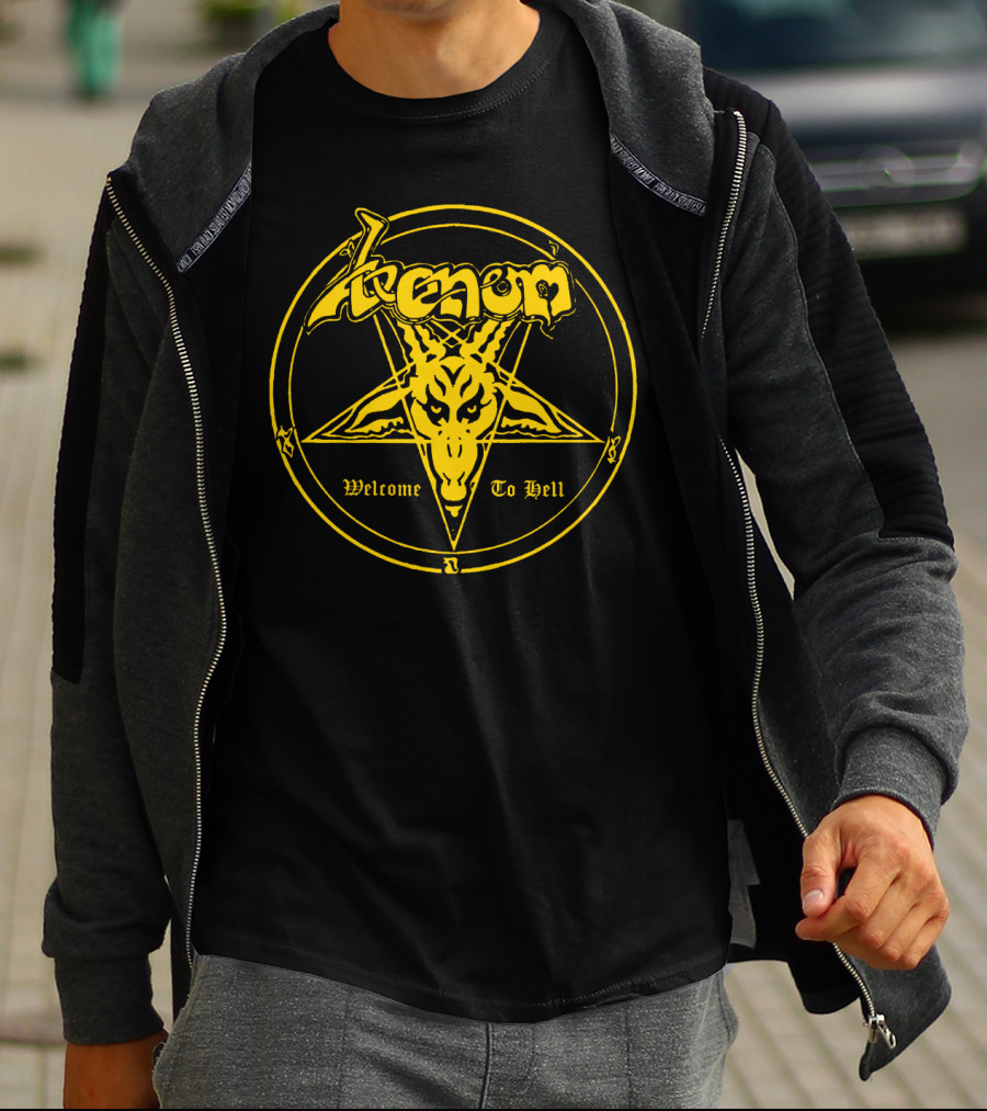 Venom Welcome To Hell Pentagram Goat T-Shirt