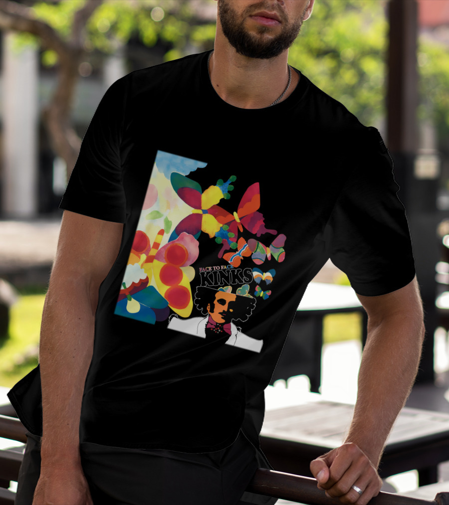 Kinks Face To Face Psychedelic Butterfly T-Shirt