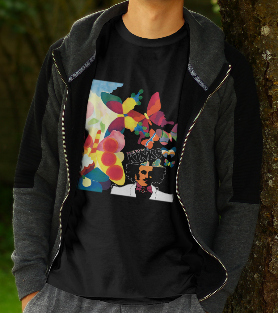 Kinks Face To Face Psychedelic Butterfly T-Shirt