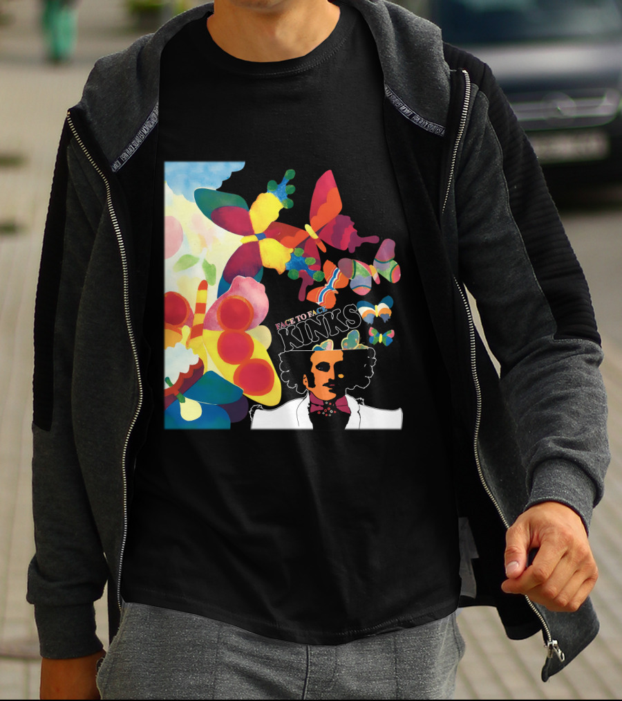 Kinks Face To Face Psychedelic Butterfly T-Shirt