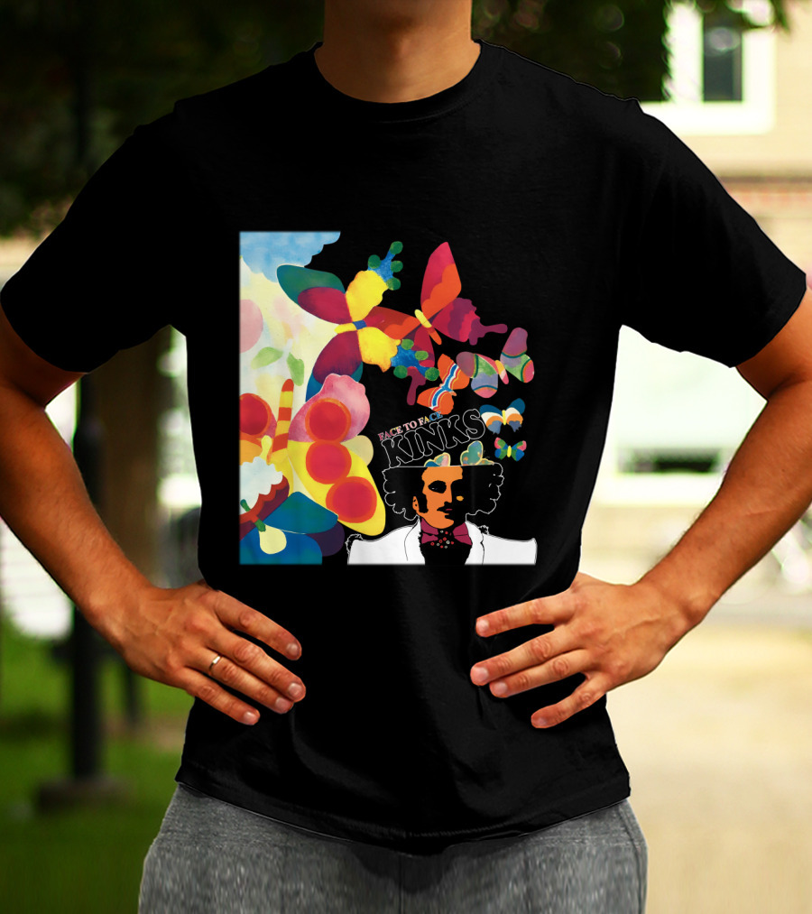 Kinks Face To Face Psychedelic Butterfly T-Shirt