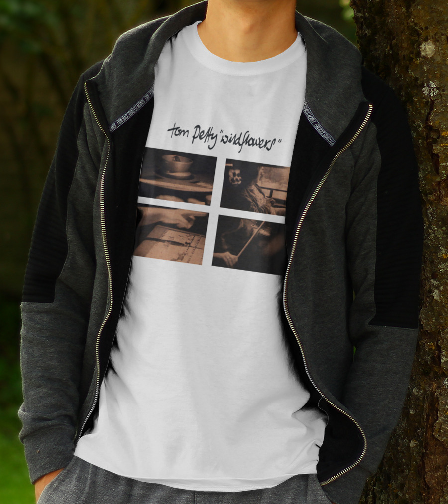 Tom Petty Wildflowers Album Four Sepia Photos T-Shirt