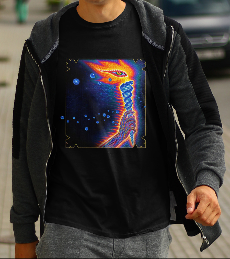 Psychedelic Visionary Art With Vibrant Cosmic T-Shirt