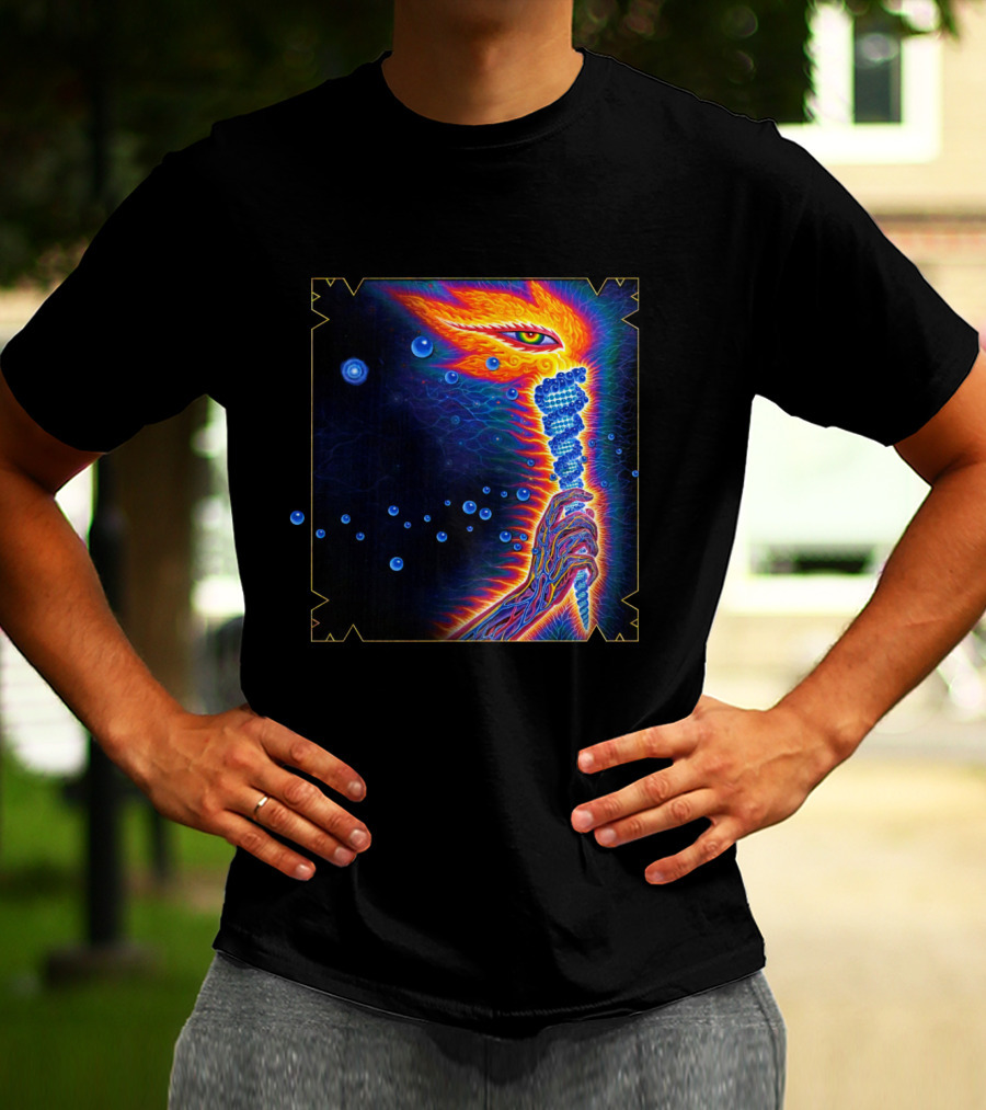 Psychedelic Visionary Art With Vibrant Cosmic T-Shirt