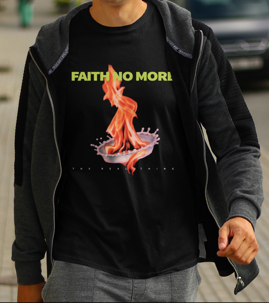 Faith No More The Real Thing Flaming Water Splash T-Shirt