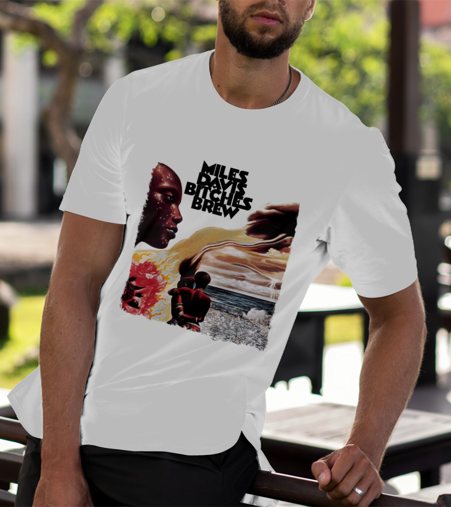 Miles Davis Bitches Brew Album Art Ocean And Figures T-Shirt