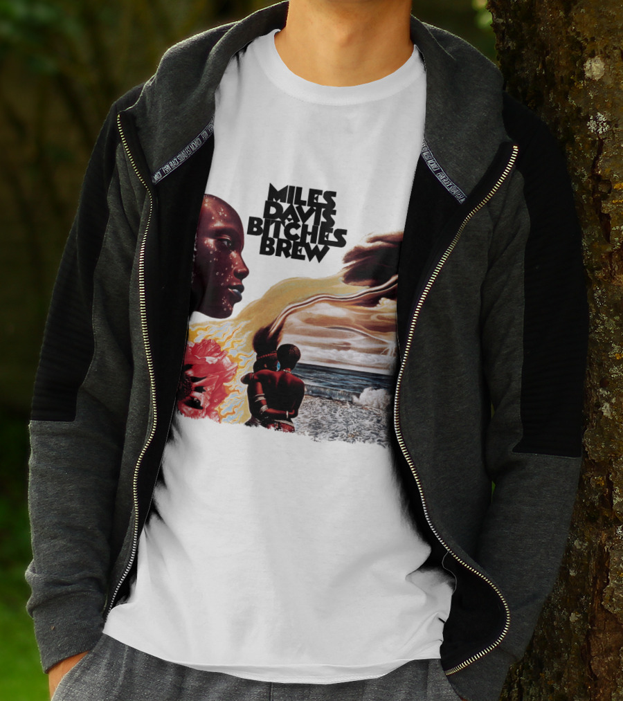 Miles Davis Bitches Brew Album Art Ocean And Figures T-Shirt