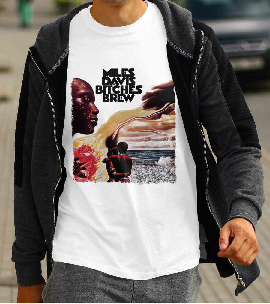 Miles Davis Bitches Brew Album Art Ocean And Figures T-Shirt