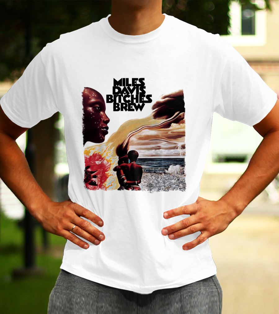 Miles Davis Bitches Brew Album Art Ocean And Figures T-Shirt