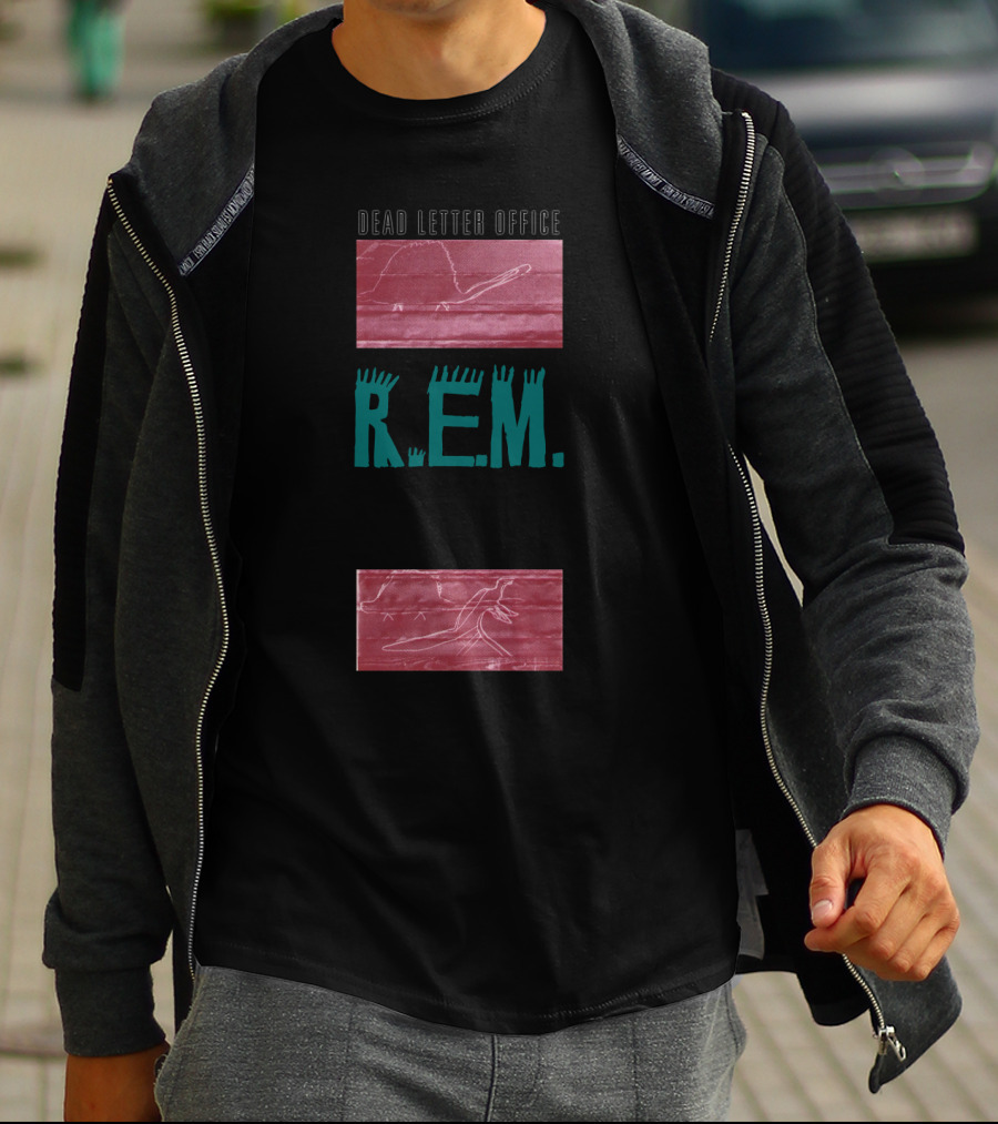 R.E.M. Dead Letter Office Album Cover Art With Line Drawings T-Shirt