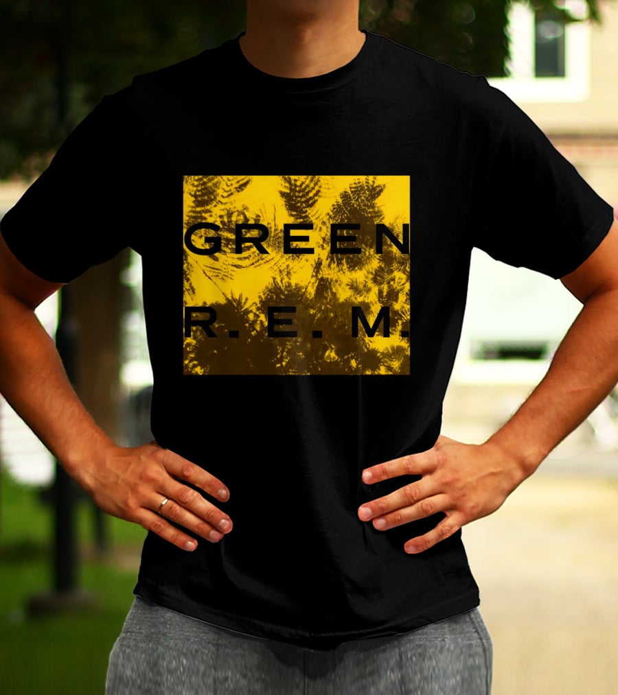 R.E.M. Green Album Fern Pattern 09 Vintage Yellow T-Shirt