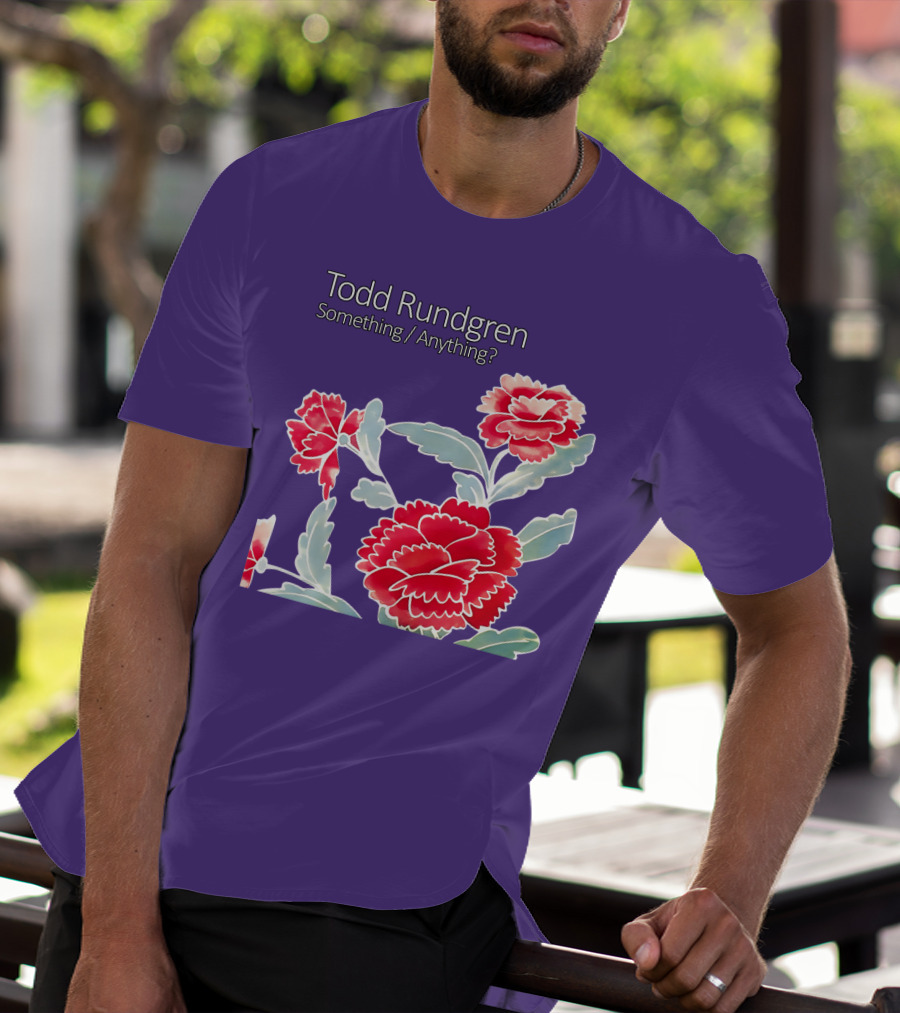 Todd Rundgren Something Anything Red Carnations Floral T-Shirt