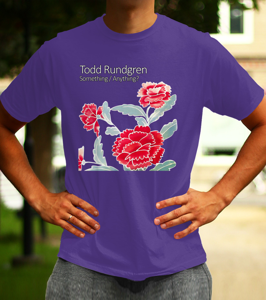 Todd Rundgren Something Anything Red Carnations Floral T-Shirt
