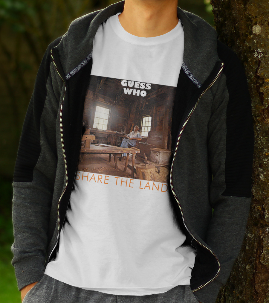 Guess Who Share The Land Rustic Cabin Scene T-Shirt