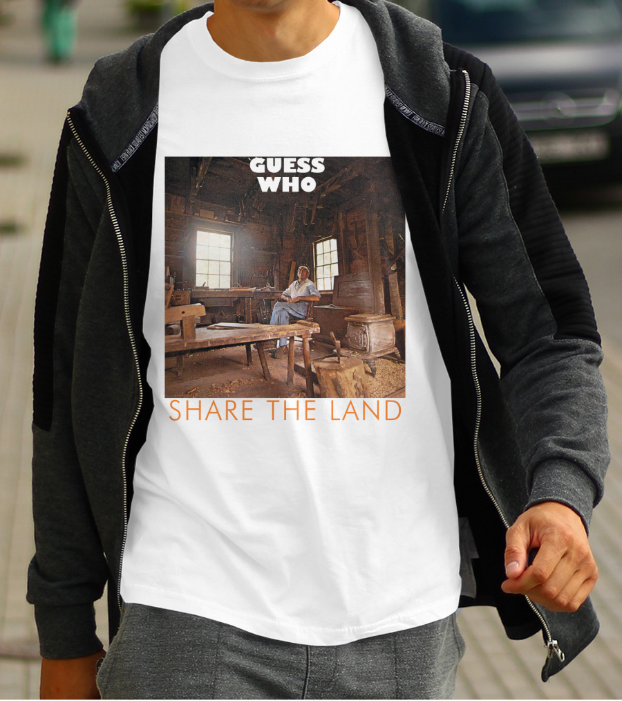 Guess Who Share The Land Rustic Cabin Scene T-Shirt