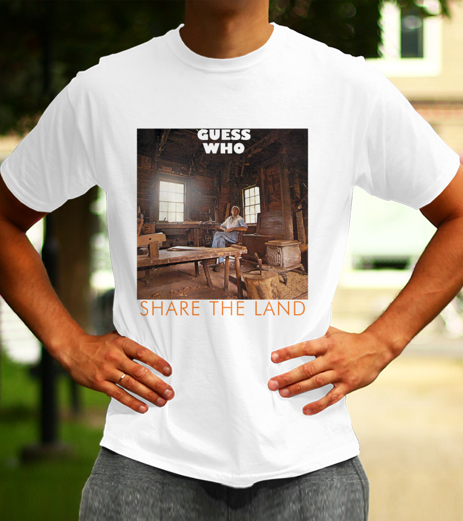 Guess Who Share The Land Rustic Cabin Scene T-Shirt