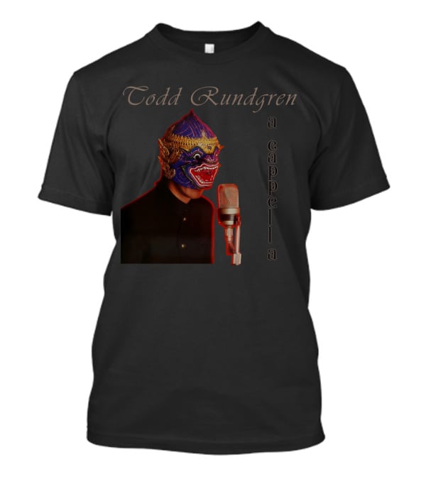 Todd Rundgren A Cappella Mask Microphone Iconic Musical T-Shirt