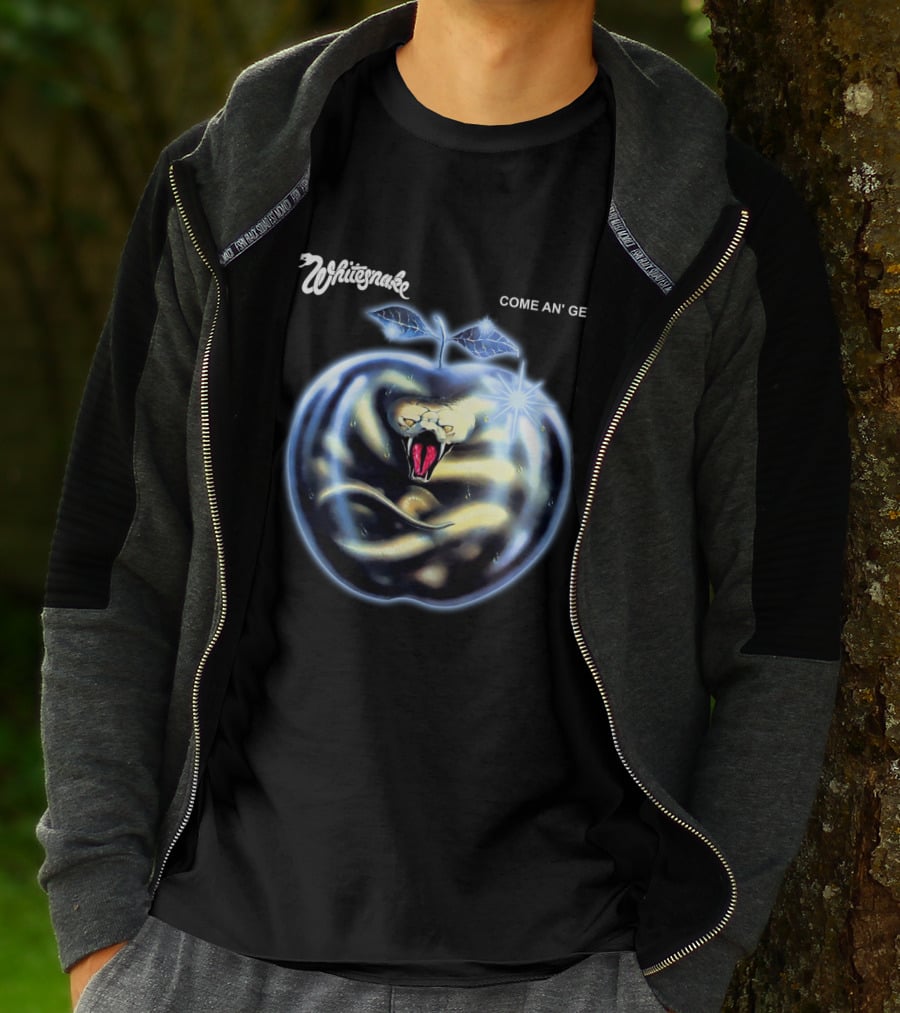 Whitesnake Come An' Get It Snake In Apple T-Shirt