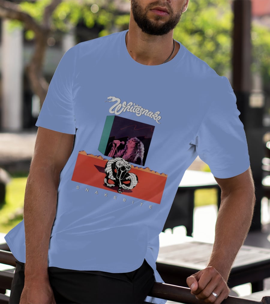 Whitesnake Snakebite Vintage Album Art With Snake And Singer T-Shirt