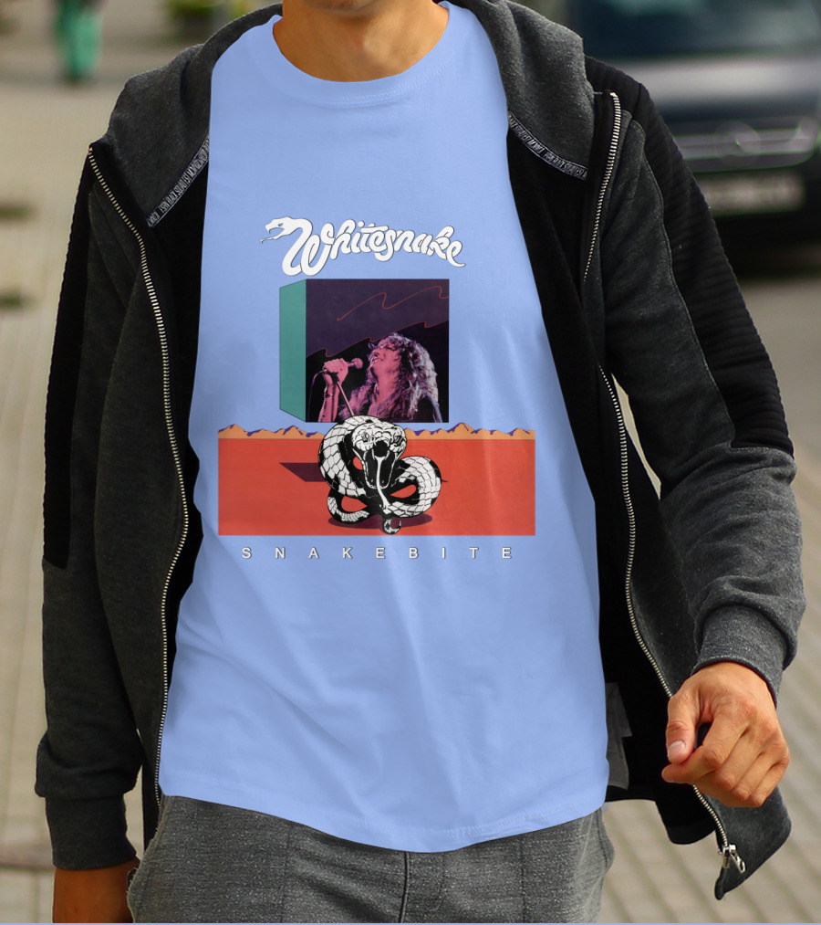 Whitesnake Snakebite Vintage Album Art With Snake And Singer T-Shirt