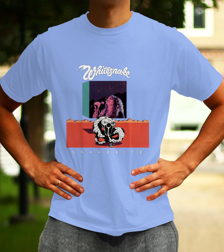 Whitesnake Snakebite Vintage Album Art With Snake And Singer T-Shirt