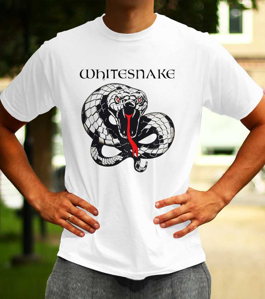 Whitesnake Logo Coiled Snake T-Shirt