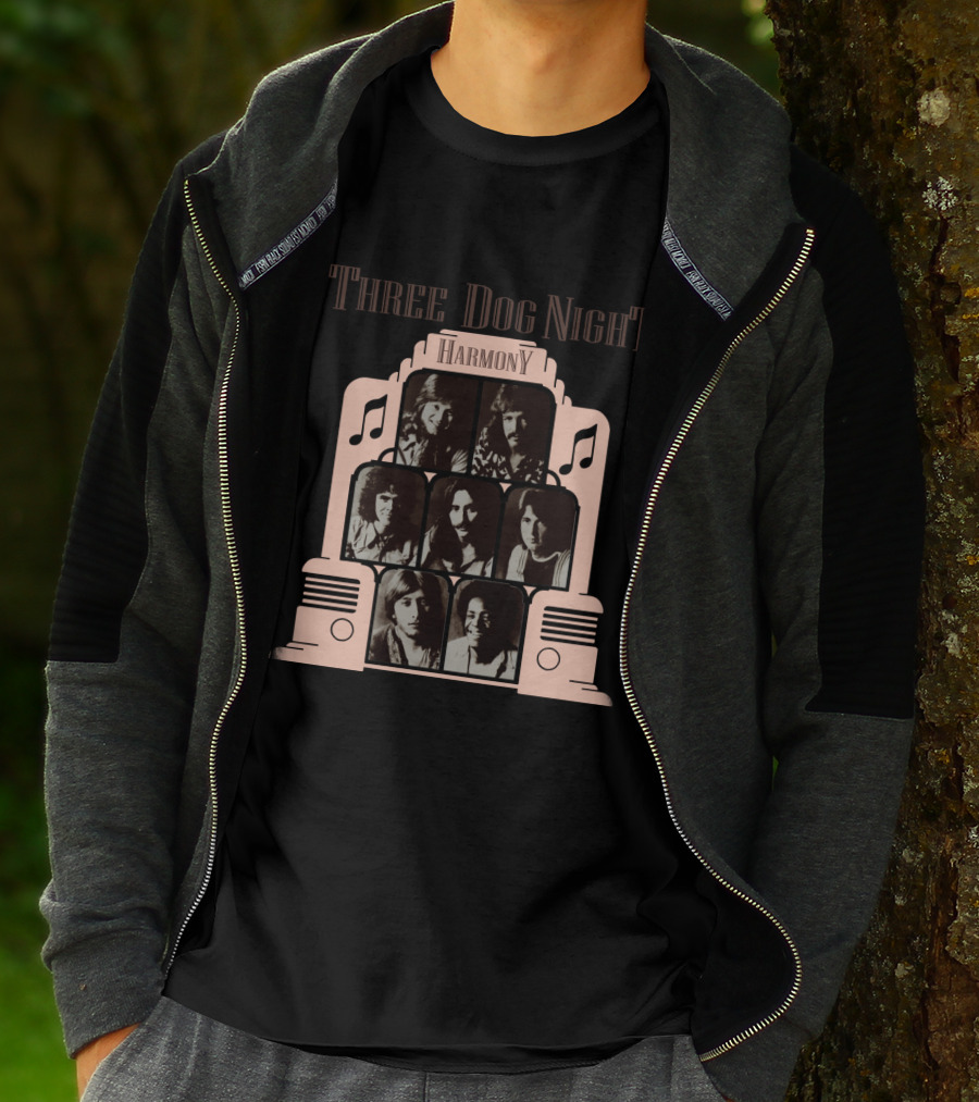 Three Dog Night Harmony Album Cover Jukebox T-Shirt