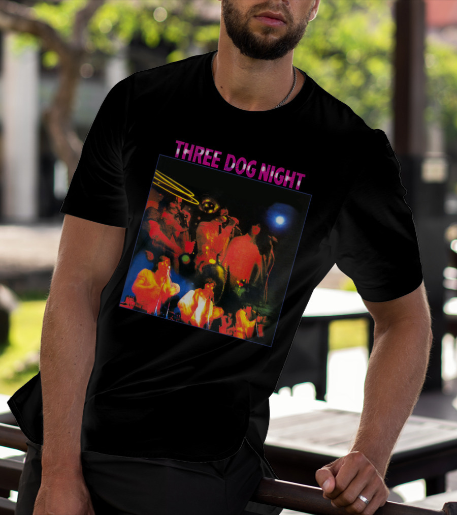 Three Dog Night Band Psychedelic Concert T-Shirt