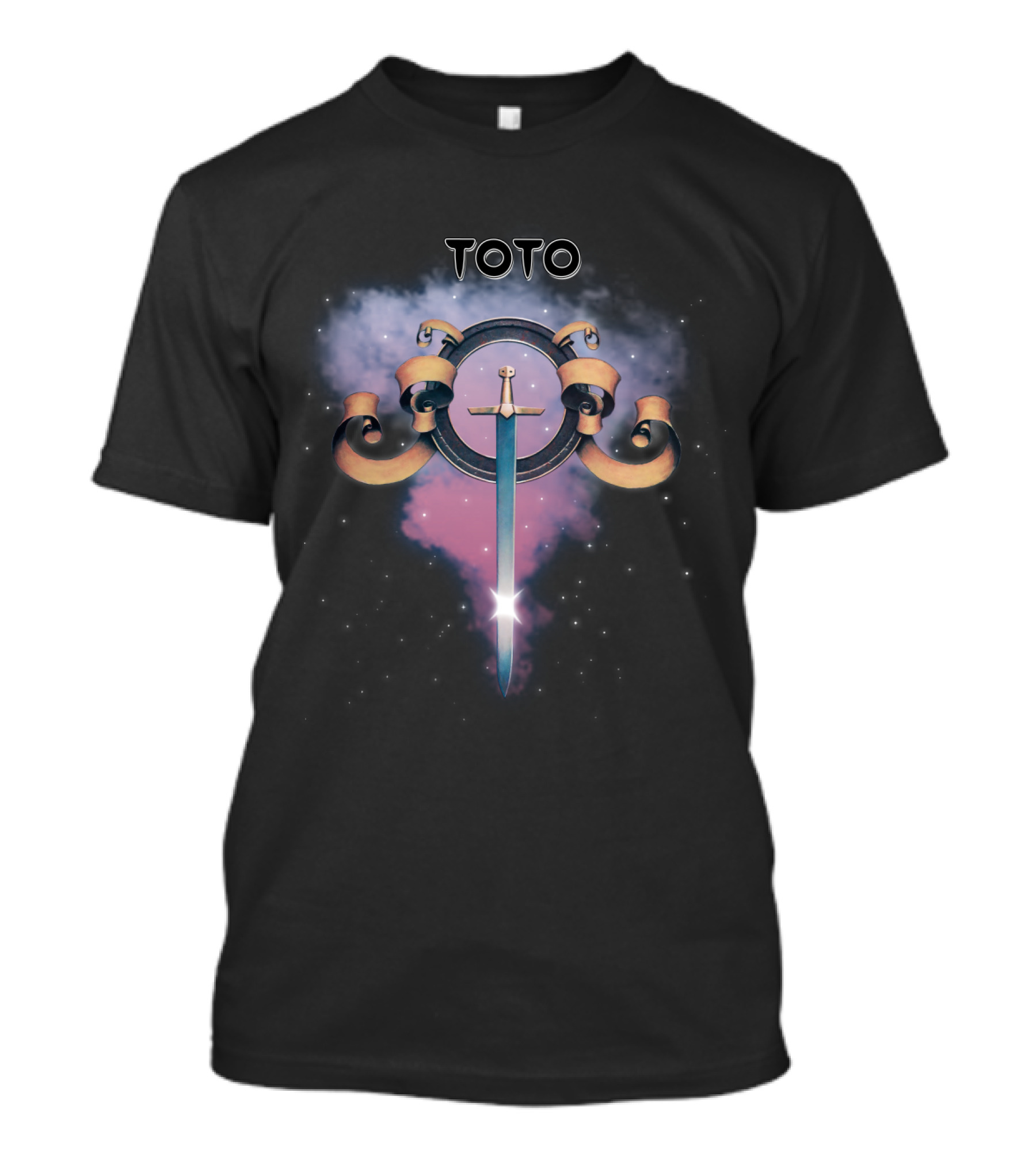 Toto Space Sword Logo Design With Cosmic Scrolls T-Shirt