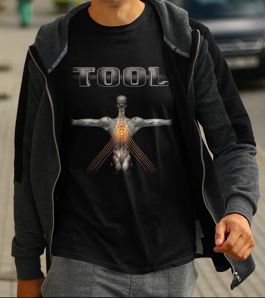 Tool Anatomical Illustration With Spine And Nerve Pathways T-Shirt