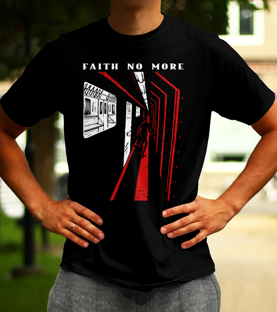 Faith No More Subway Scene In Red And White Fnm-Ms T-Shirt