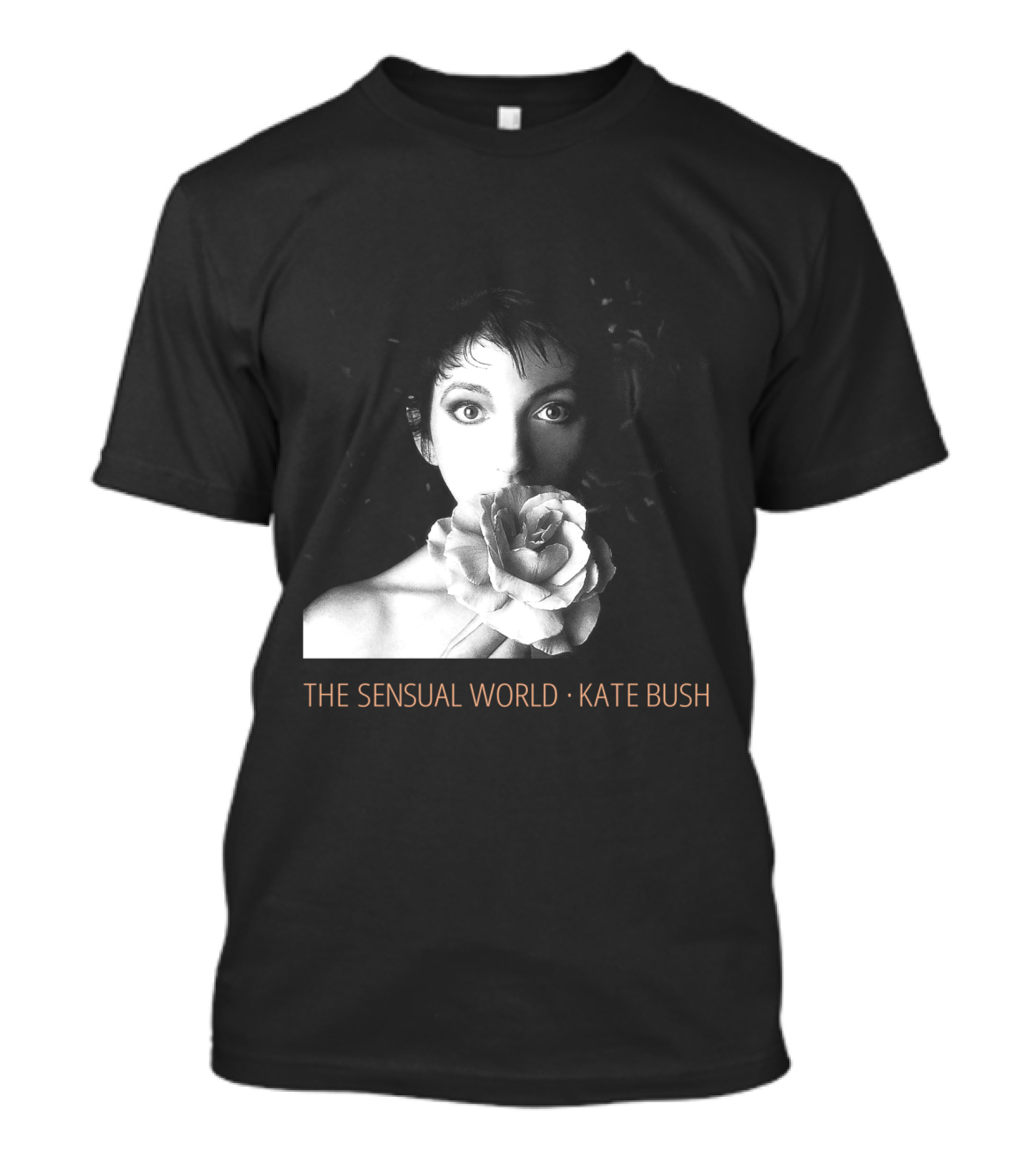 The Sensual World Kate Bush Flower Portrait Black And White T-Shirt