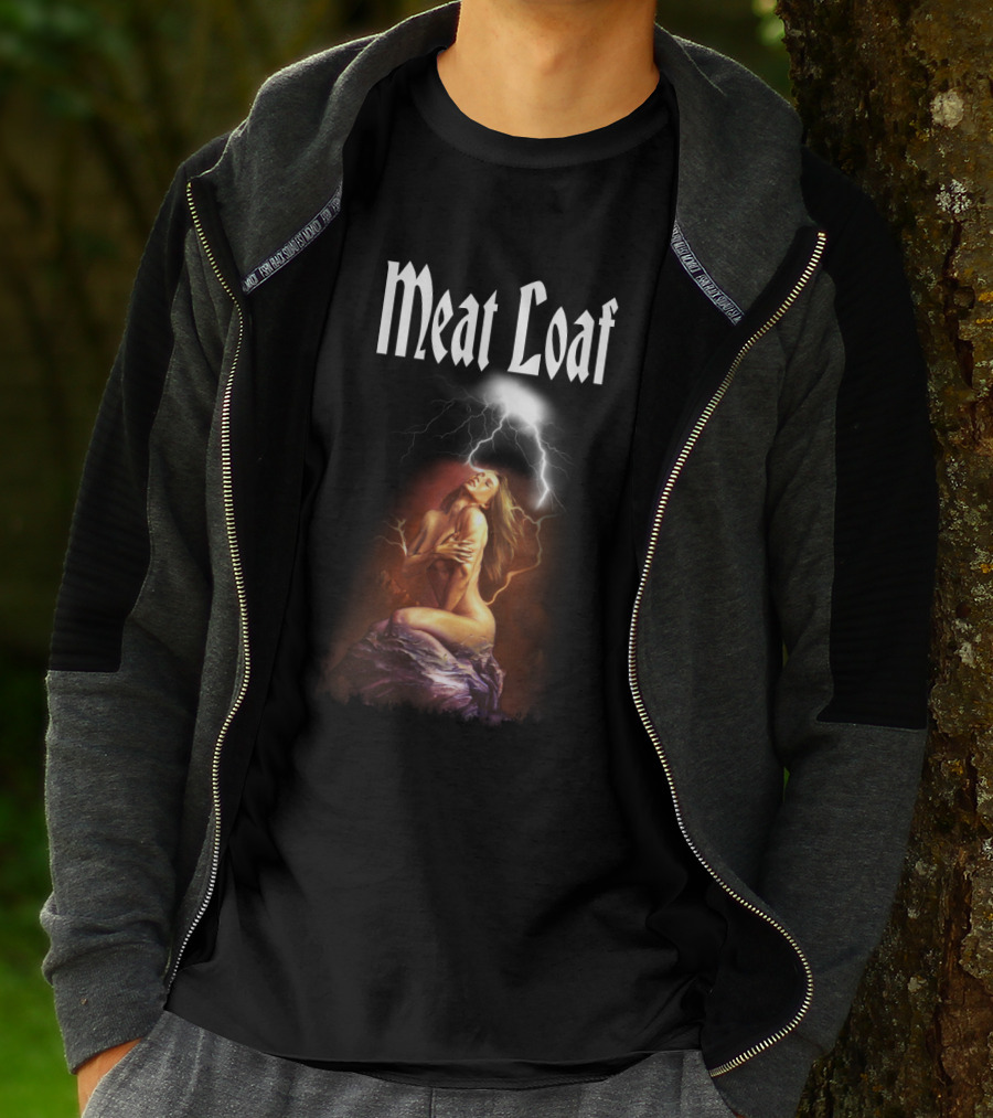Meat Loaf Bat Out Of Hell Album Art Lightning Woman T-Shirt