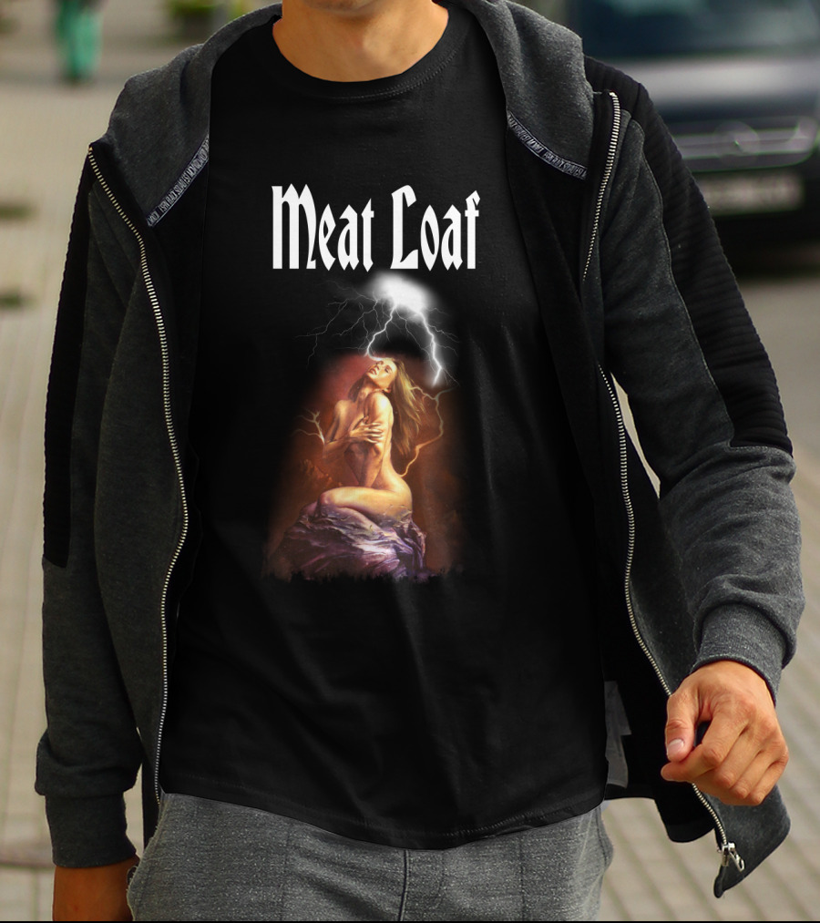 Meat Loaf Bat Out Of Hell Album Art Lightning Woman T-Shirt