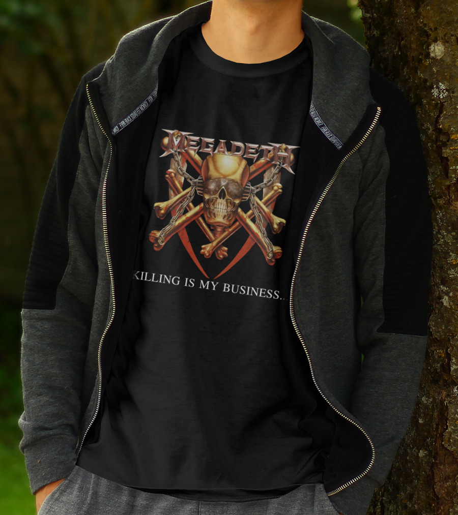 Megadeth Killing Is My Business Skull And Crossbones T-Shirt