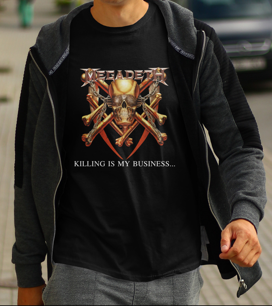 Megadeth Killing Is My Business Skull And Crossbones T-Shirt