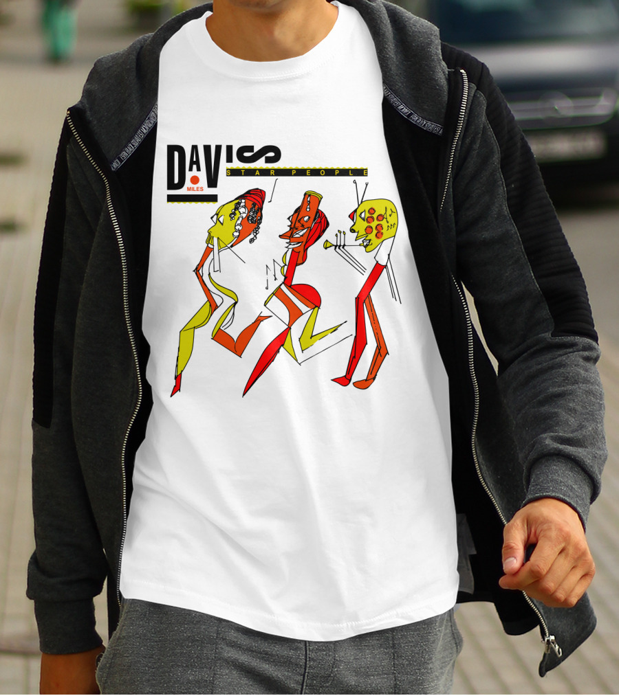 DA★VI⭐S Miles Star People Retro Styled Figures T-Shirt
